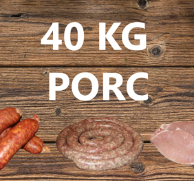 18.- le kilo – 40 kg porc